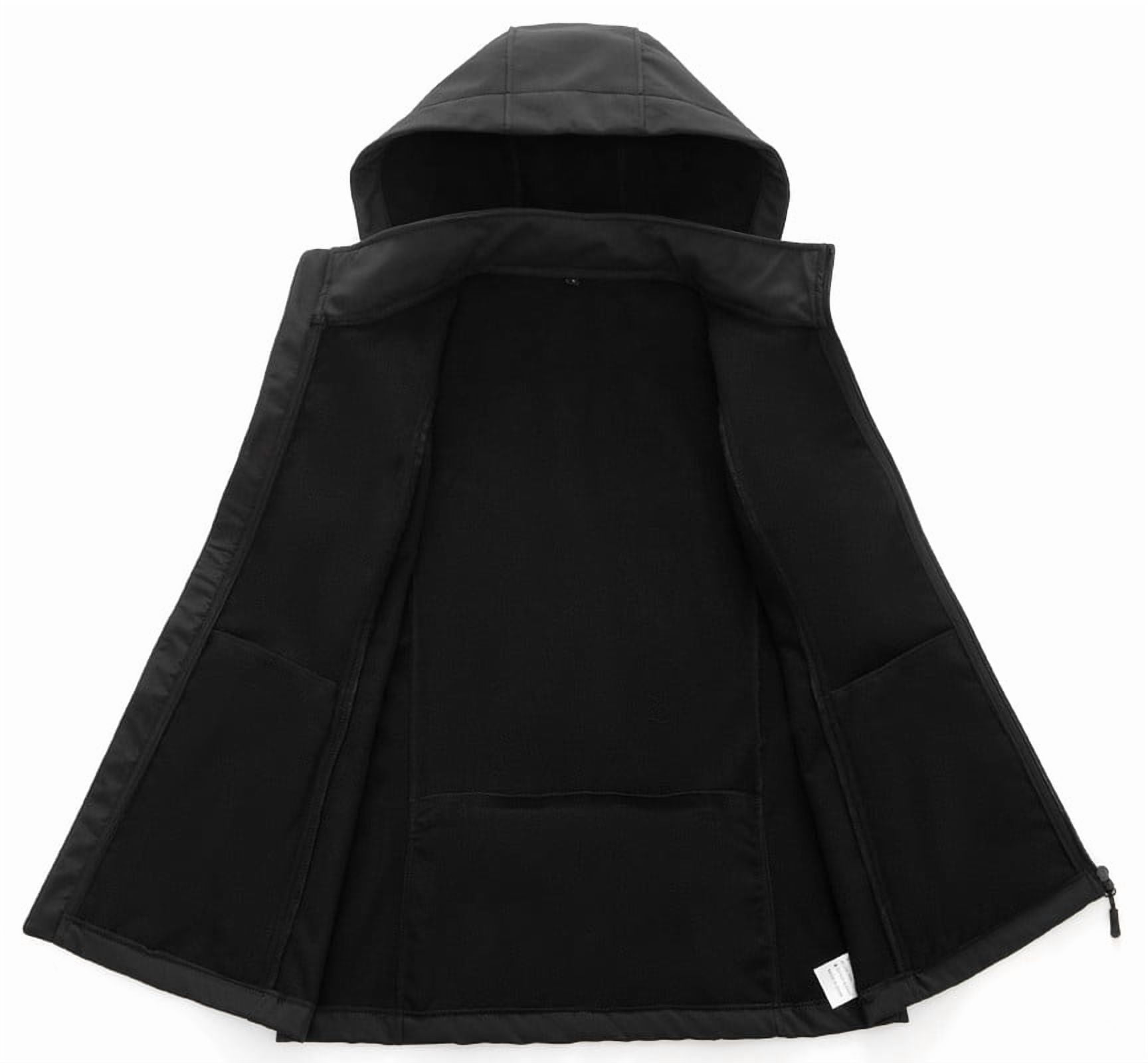 KVE Women's Hooded Softshell Vest Fleece Lined Windproof Zip Up Sleeveless Jacket Lightweight Coat for Running Black X-Large
