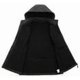thumbnail image 3 of KVE Women's Hooded Softshell Vest Fleece Lined Windproof Zip Up Sleeveless Jacket Lightweight Coat for Running Black Medium, 3 of 9