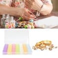 thumbnail image 4 of Item Grid Storage Box, 28 Slots Clear Plastic Storage Box Portable Detachable Organizer Box for Small Items Earrings Necklaces Medicines, 4 of 8