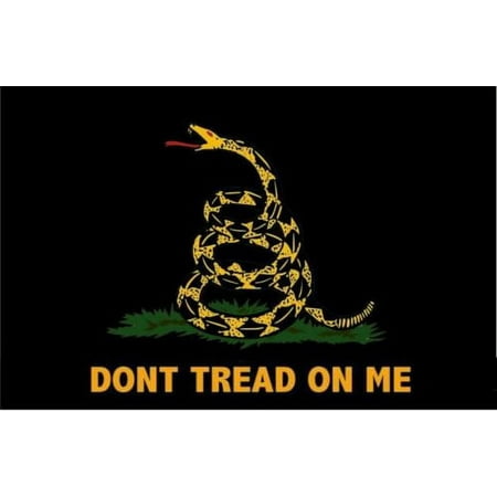 UPC: 0753569862625 | 4×6 Gadsden Don t Tread On Me Flag Black 4 x6  Banner USA SELLER