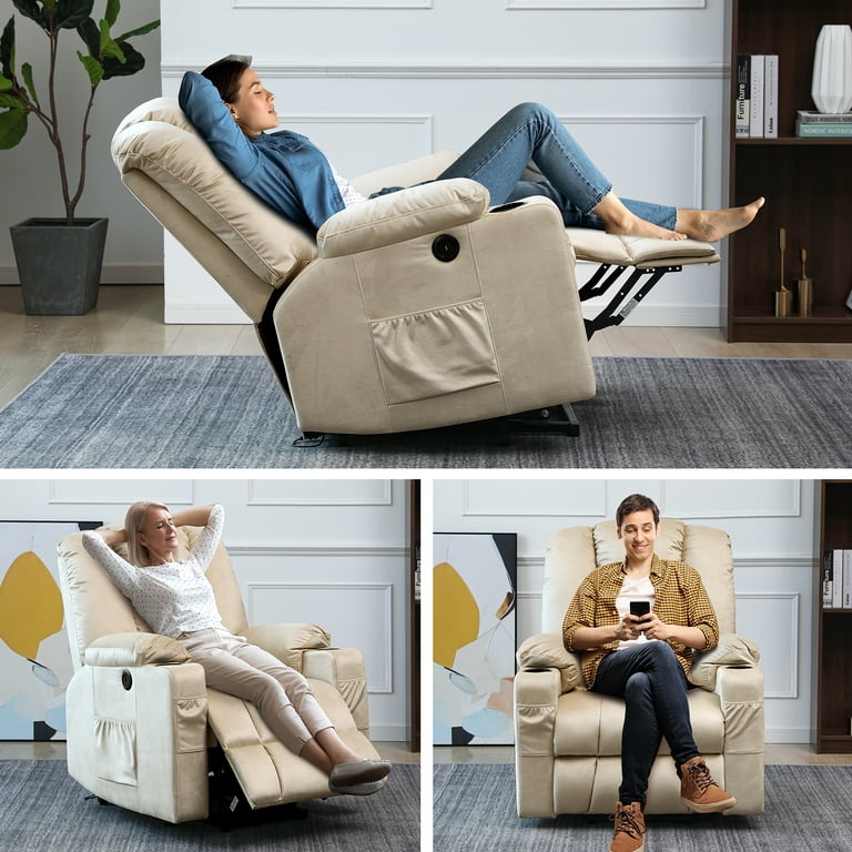 Oversized Power Assist Lift Recliner Chair With Massage and Heating with 2  Concealed Cup Holders for Elderly - On Sale - Bed Bath & Beyond - 34723043