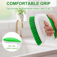 thumbnail image 3 of ILAVCLEAN Heavy Duty Scrub Brush Shower Cleaning Scrubber Brush Stiff Bristles with Handle for Carpet Bathroom Kitchen and Tub- 2 Pack(Green), 3 of 7