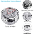 thumbnail image 3 of Veggie Vegetable Steamer Basket, Folding Steaming Basket, Metal Stainless Steel Steamer Basket Insert, Collapsible Steamer Baskets for Cooking Food, Expandable Fit Various Size Pot(5.3" to 8.6"), 3 of 5