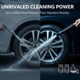 thumbnail image 6 of Heavy Duty Garden Hose Nozzle, High Pressure Power Washer Jet Nozzle with Brass Connector, Metal Water Hose Sprayer Attachment for Car Washing Driveway Cleaning Yard Watering (1 pcs), 6 of 8