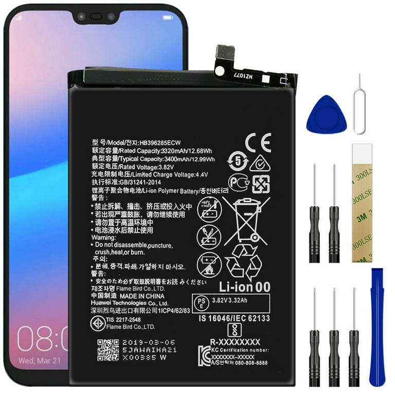Battery HB396285ECW For Huawei P20 EML-L09 Emily Tool - Walmart.com