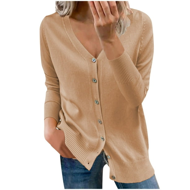 Moda Mujer Botones Manga Larga Casual Sólido Corto Abrigo Cárdigan Blusa Odeerbi ODB-6