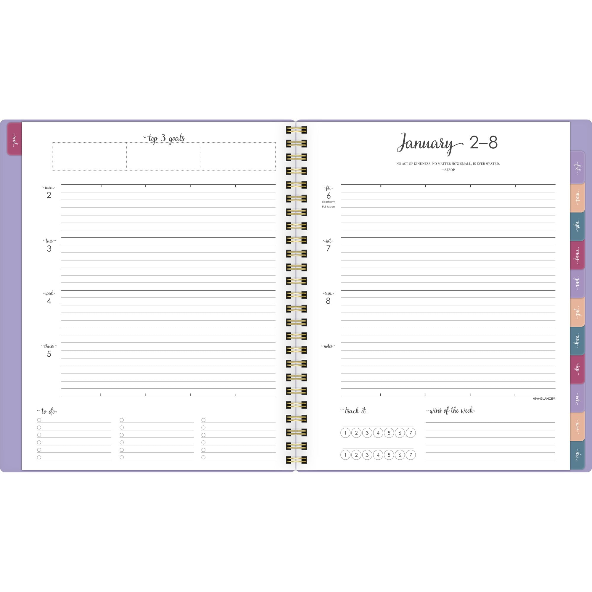 2024 AT A GLANCE Harmony Hardcover DailyMonthly Planner 7 x 8 34
