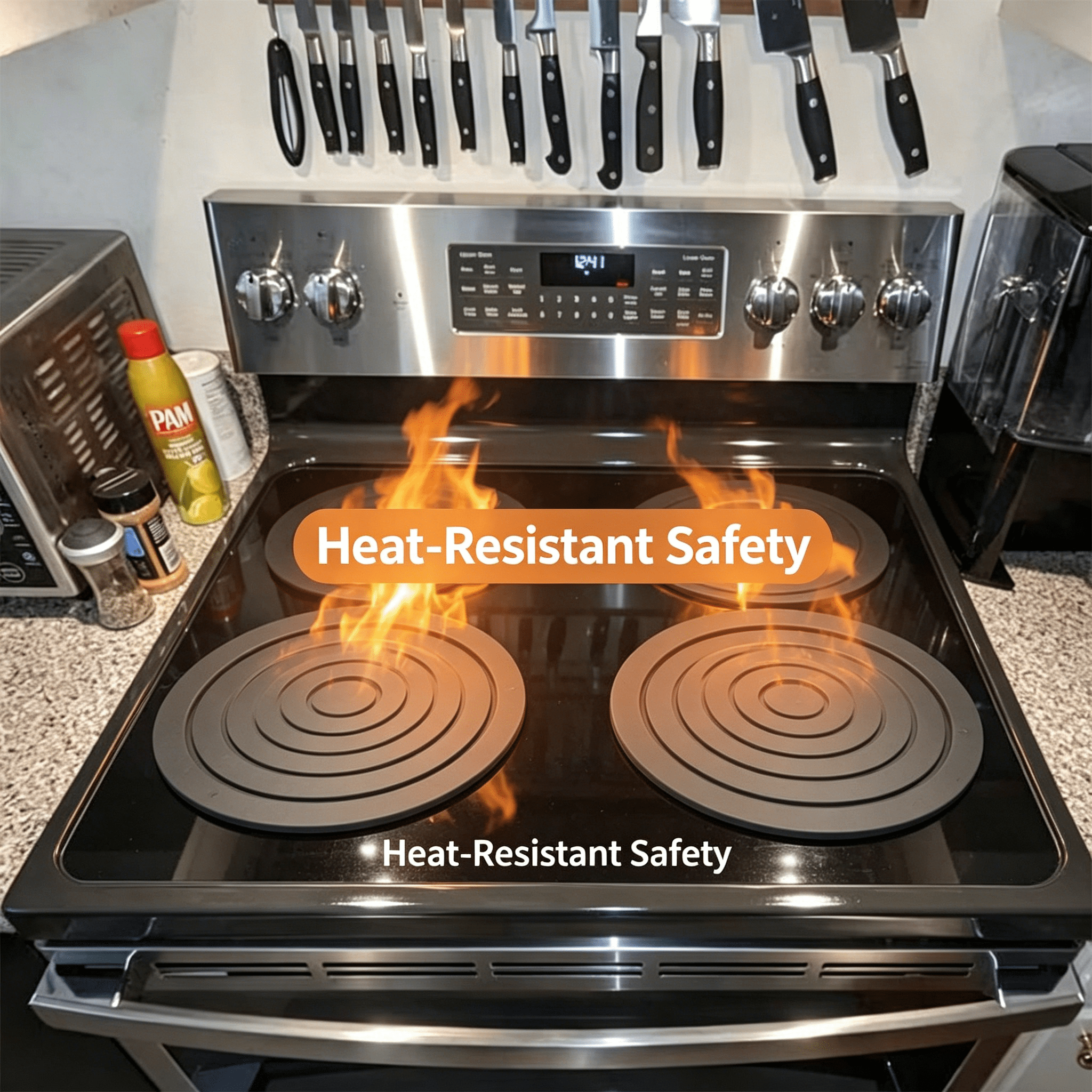 XIBUFE 2026 New Stove Top Cover for Electric Stove Extra Large Silicone Stove Burner Covers Heat Resistant Stove Cover for Glass Cooktop and Ceramic Stove for Kitchen Home Restaurant
