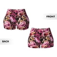 thumbnail image 5 of Lsque Rose Flowers Pattern High Waisted Biker Shorts for Women-Tummy Control Fitness Athletic Workout Running Yoga Gym Shorts,Moisture-Wicking-X-Large, 5 of 9