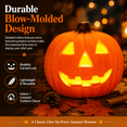 thumbnail image 7 of Lighted Lantern Blow Molded Pumpkin Lamp Indoor Halloween Decor Battery Operated Glowing Prop For Porch Table Orange, 7 of 7