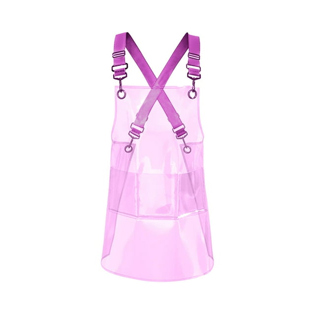 Delantal transparente TPU Longitud de barbacoa 60 cm Sunnimix delantal cocinero rosa