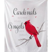 Cardinals Appear When Angels Are Near 50 x 60 Inch Plush Throw Blanket