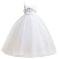 thumbnail image 3 of XEGLSBU Girls Christmas Dress Size 8 Plaid Elegant Girls Party Dress Sleeveless Tutu with Flowy Layered for Big Kids and Toddlers Attire White Size 12-13 Years, 3 of 6
