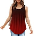 thumbnail image 6 of Njoeus Womens Tank Tops Summer T Shirts Floral / Printed Pleated Sleeveless Tunic Blouse Shirt Casual Loose Flare Tank Top S-XXL, 6 of 7