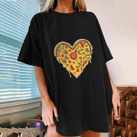 

Tawop Workout Bra Tops For Women Women S Printed Short Sleeve Pocket Yellow 6