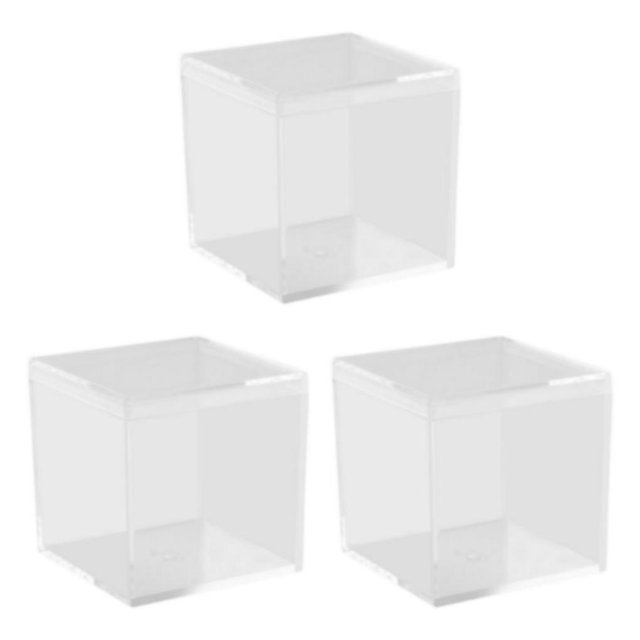 relayinert Mini Organisateur de Colliers en Forme de Bonbon Rangement de Colliers Transparent 10*10*10cm 3Set