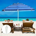 thumbnail image 3 of Costway Parasol de Plage Portable de 7,2 Pi avec Ancre de Sable Inclinable et Porte-Gobelet, avec Sac de Transport, 3 of 10