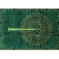 thumbnail image 1 of Ahgly Company Indoor Rectangle Abstract Turquoise Blue Modern Area Rugs, 2' x 5', 1 of 4