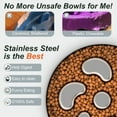 thumbnail image 4 of Cuenco para perros Slow Feeder Feedoo de acero inoxidable con capacidad de 600 ml, 4 of 9