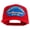 Red, variant on USS Kitty Hawk CV 63 Blue Patched Solid Cotton Twill 5 Panel Prostyle Snap Cap - Black OSFM