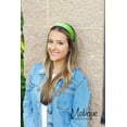 thumbnail image 2 of Motique Accessories Bright Green 2 inch Wide Satin Hard Headband with No Teeth, 2 of 5
