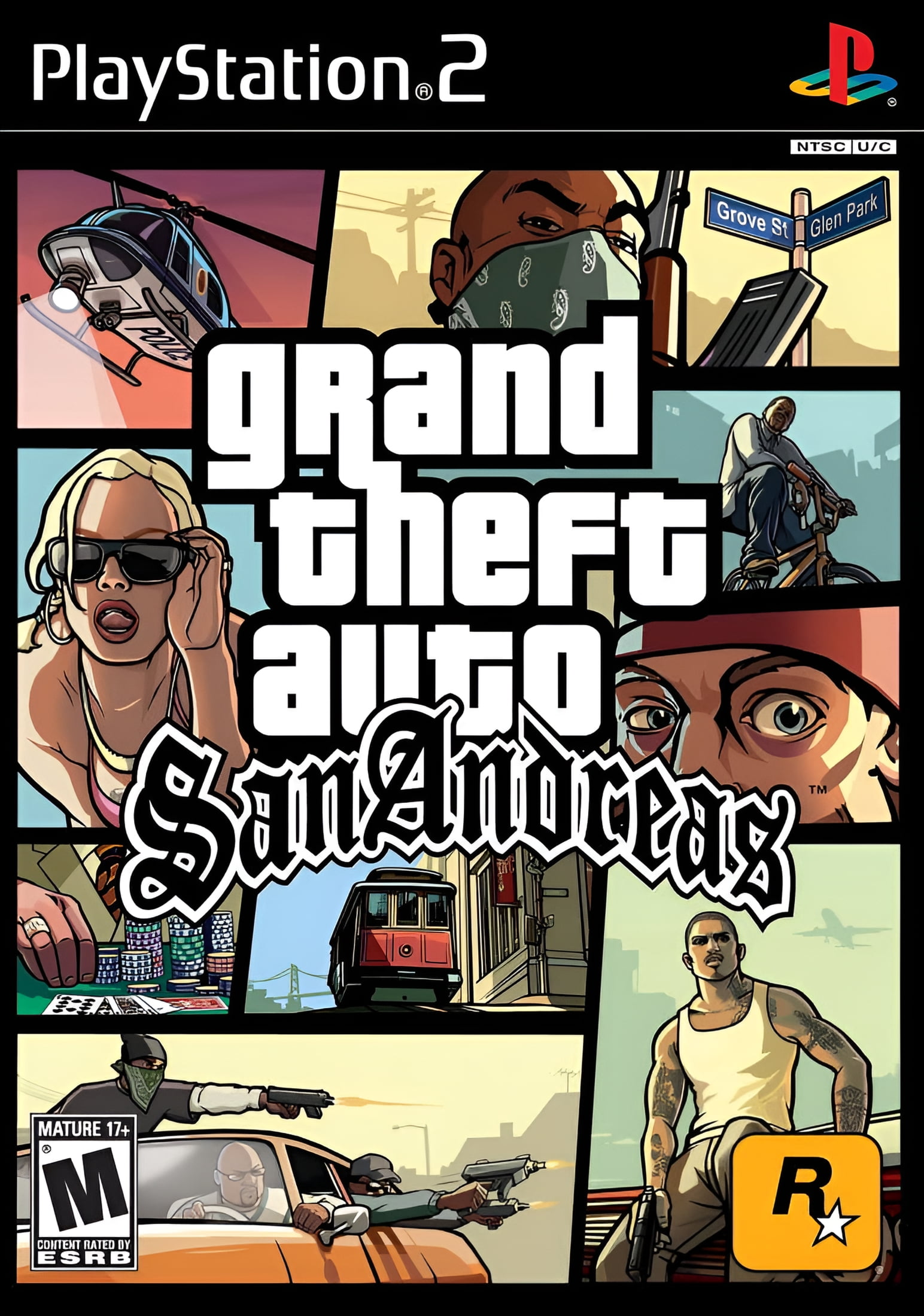 Restored Grand Theft Auto San Andreas, Rockstar Games, PlayStation 2 Ps2 (Refurbished)