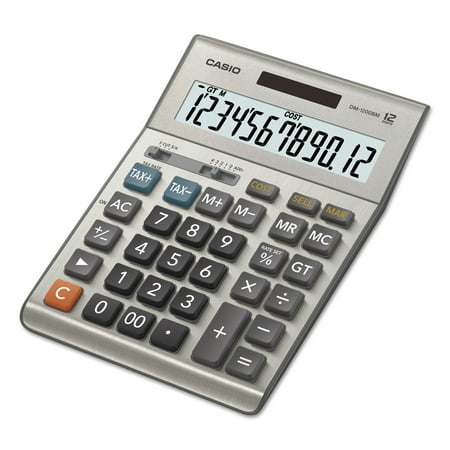 Casio DM-1200BM Desktop Calculator, 12-Digit Extra Large Display, (Best Android Tip Calculator)