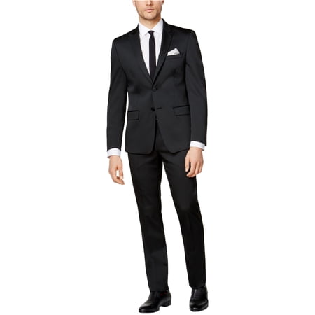 Calvin Klein Mens Peak Lapel Big & Tall Formal Tuxedo black 46/Unfinished
