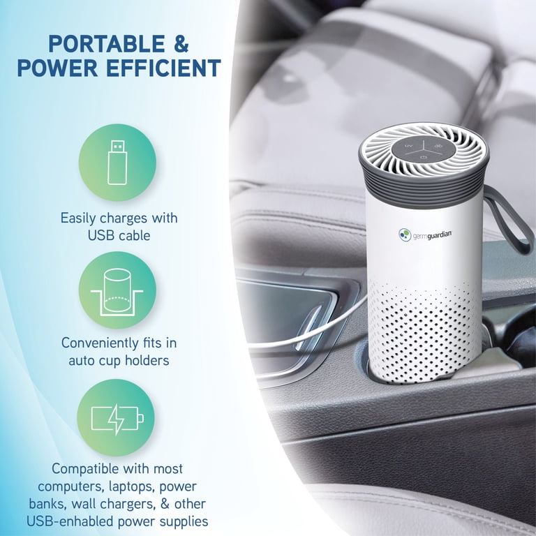 GERMGUARDIAN, Allergen Air Purifier, AC085, 2-in-1 UV-C Portable
