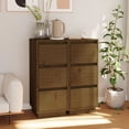 thumbnail image 1 of vidaXL Buffets 2 pcs Brun Miel 32x34x75 cm Pin Massif, 1 of 5