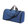 thumbnail image 4 of Bolsa de lona, ​​bolsa de viaje, bolsa de ropa portátil, ligera, bolsa , bolsa de traje, bolsa de equipaje para viaje de vacaciones , Marina de, 4 of 8