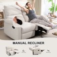 thumbnail image 4 of HOMCOM Causeuse Inclinable Canapé 2 Places Fauteuil Inclinable avec Repose-Pieds, 4 of 10