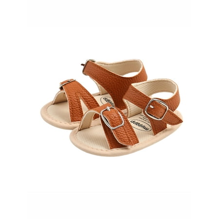 

Summer Baby Boys Girls Newborn Sandals PU Adjustable Hasp Hollow Out Non-slip First Walker Shoes