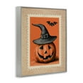 thumbnail image 4 of Vintage Jack-o-Lantern Stamp Gray Framed Giclee Art, design by Arlington Prints, 4 of 9