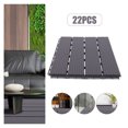 WANCQ 22 Pack Plastic Interlocking Deck Tiles Patio Deck Tiles 12"X12