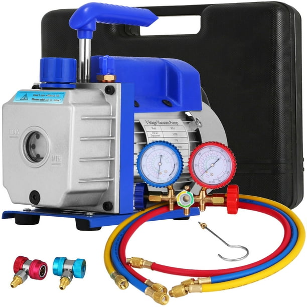 VEVOR Vacuum Pump Kit 3CFM 1/4 HP Air Vacuum Pump HVAC Air Conditioning ...