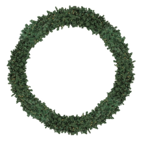 Northlight 120 Prelit High Sierra Pine Commercial Artificial Christmas Wreath - Clear Lights