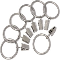 LAMIRO Iron Metal Curtain Clip Rings 2" Interior Diameter Set of 14,Nickel