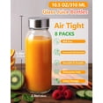 thumbnail image 2 of Botellas de vidrio Zukro de 300 mL con tapa de acero inoxidable, paquete de 8, 2 of 9