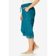 thumbnail image 3 of Woman Within Plus Size Petite Convertible Length Cargo Capri/Bermuda, 3 of 6