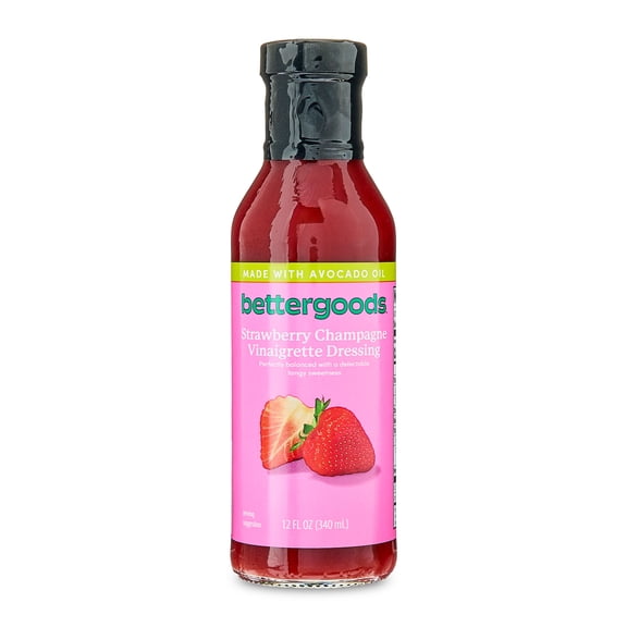 bettergoods Strawberry Champagne Vinaigrette Avocado Oil Salad Dressing, 12 fl oz