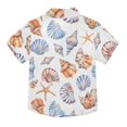 thumbnail image 2 of Dailycode Small Short Sleeve Button Down Shirts Beautiful Sea Shell Casual Shirt 3-10 Years, 2 of 9