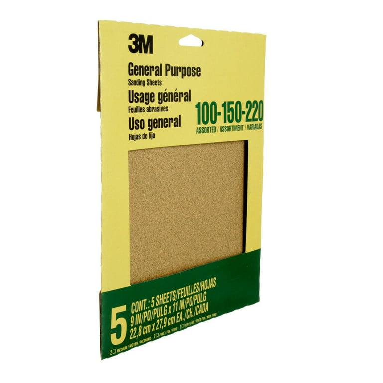 50 feuilles de papier abrasif Free-Cut 3M