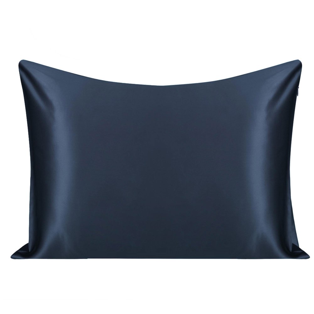 Unique Bargains 22 Momme 100 Natural Silk Pillowcase Navy Blue