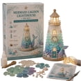 thumbnail image 2 of DIY Sea Glass Lighthouse Kit, Light Up Christmas Coastal Craft Kit, Shells & Pearl Decor, Handmade Beach Theme Holiday Ornament for Adults, Home Tabletop Decoration Gift, 2 of 9