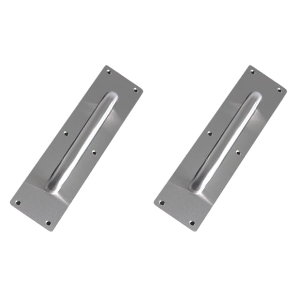 Manijas de puerta resistentes con tornillo de montaje, manijas de placa de puerta de empuje convenientes, manijas de empuje para restaurantes, 2 uds. 30cm x 8cm x 012cm