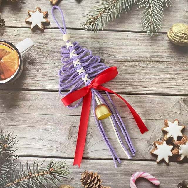 Adornos Navideños de Tela para Árbol Decoración de Navidad | 30x11cm | Colores Variados Ideal para Hogar y Festividades