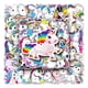 thumbnail image 1 of Paquete de pegatinas de vinilo con diseño de unicornios y arcoíris, 51 unidades, 1 of 2