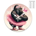 thumbnail image 2 of Home decoration wall clock, cute oranguans dancing ballet funny pattern retro mute non-ticking classic wall clock battery powered suitable for home, living room, kitchen, office decorations, 2 of 6