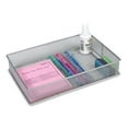 thumbnail image 2 of YBM Home Silver Mesh Drawer Organizer Tray for Kitchen and Desk Drawers, pack of 2, 9” x 6” x 2”, 2 of 12